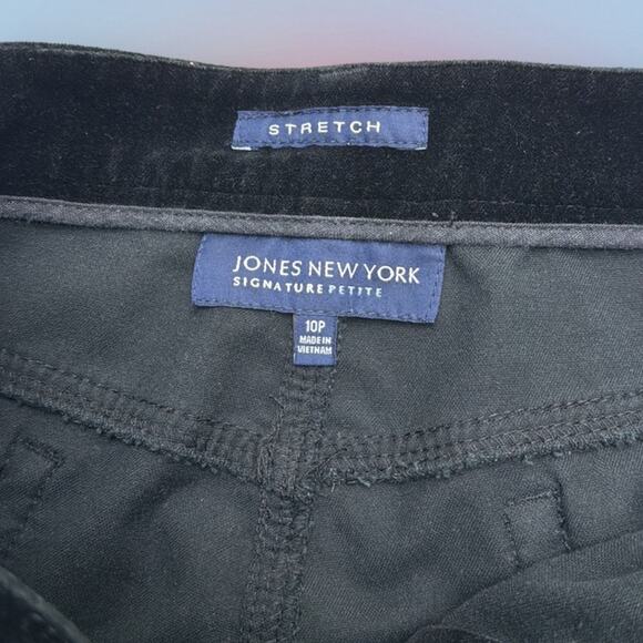 JONES NEW YORK Women’s 10P Black Velvet Pant - Picture 4 of 4